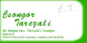 csongor tarczali business card